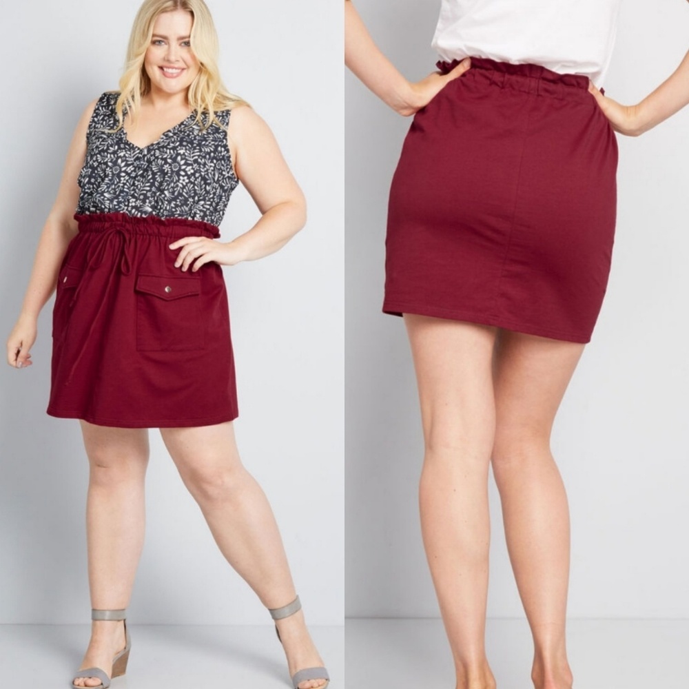 NWT Plus Size Modcloth Have It All Knit Skirt